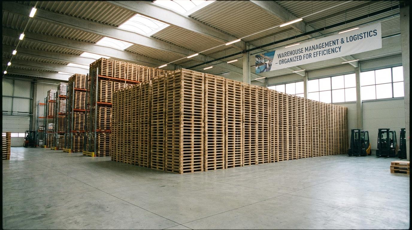 Proper pallet storage techniques in warehouse