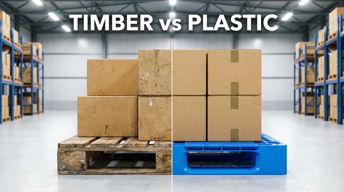 Comparison of wooden and plastic pallets