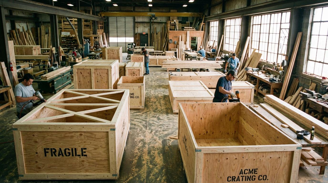 Wooden shipping crates manufactured in Sydney